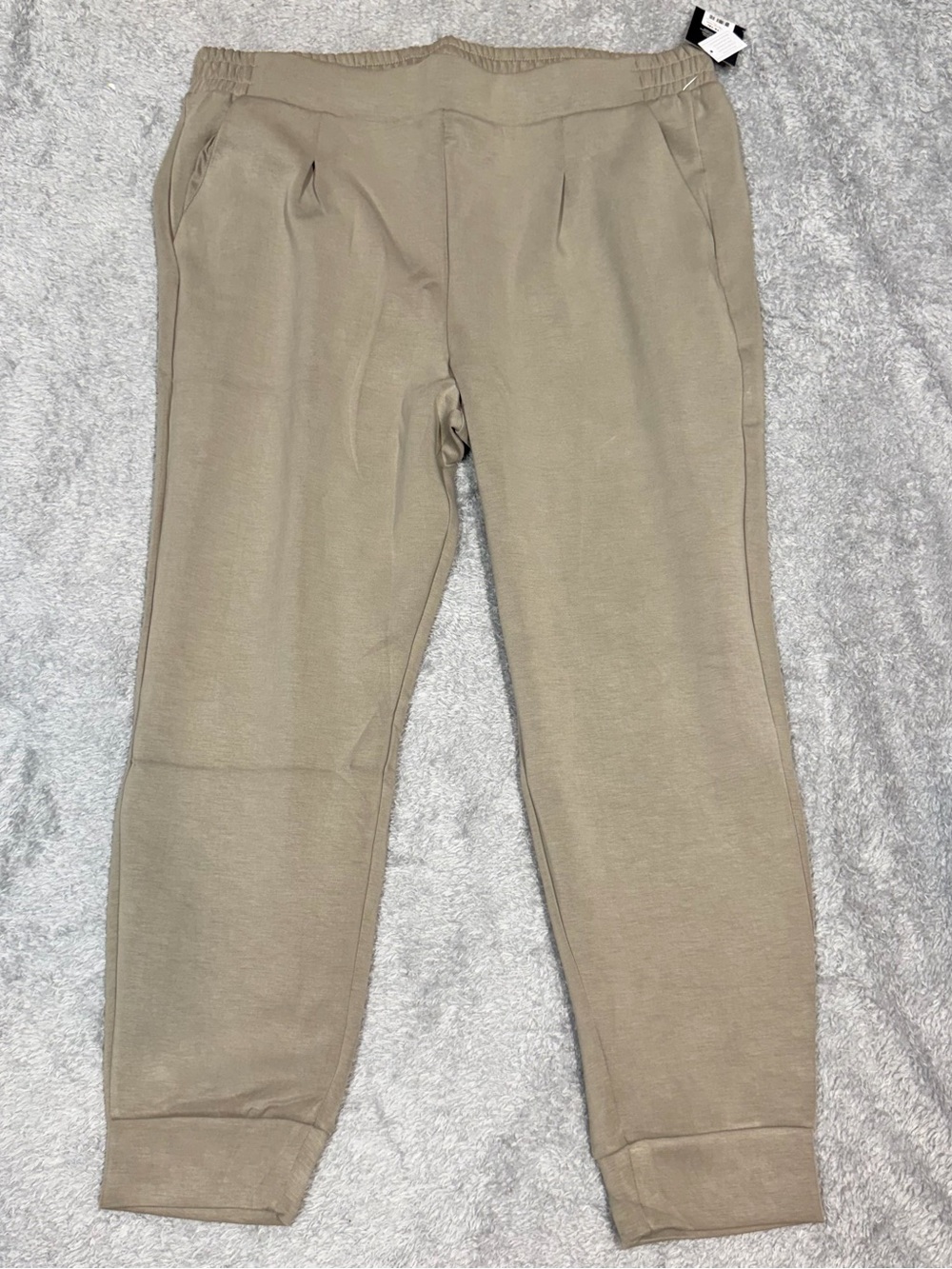 Avia Taupe Elastic Waist Jogger Sweatpants